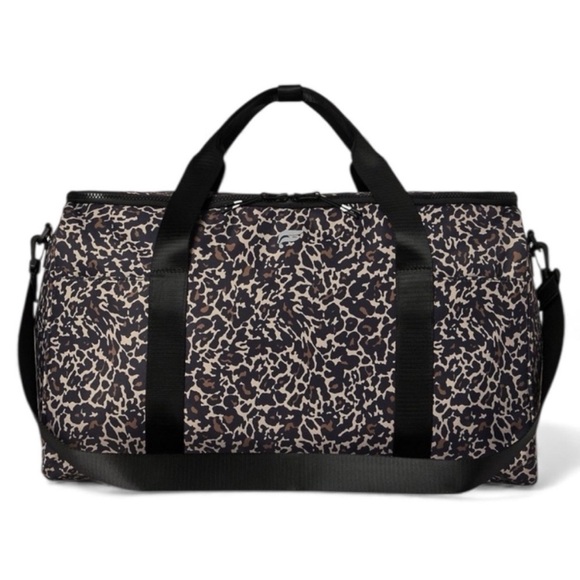 Fabletics Handbags - FABLETICS The Convertible Travel BagBrutalist Khaki Lisa Leo Animal Print NEW